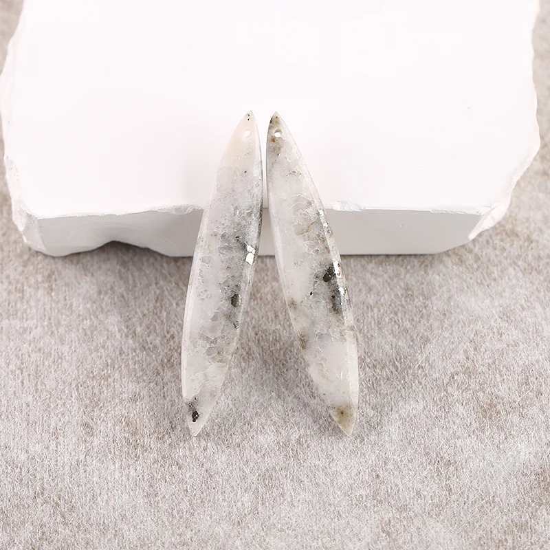 B&F Blue Kyanite Earring Beads for Jewelry Making, Handmade Natural stones beads, Stones for jewelry Making Supplies