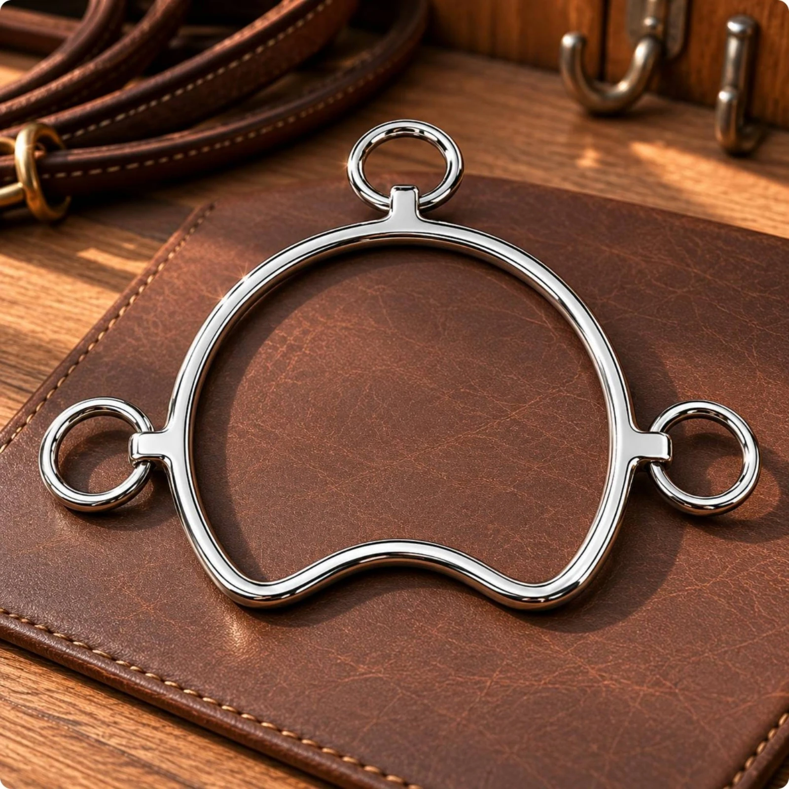 Three-Loop Horse Bit Symmetrical 3 Loop Horse Bit Equine Gear Stainless Steel Rust Resistant