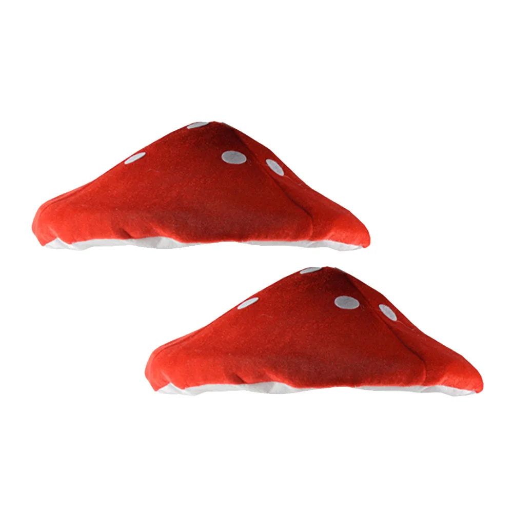 

2 Pcs Mushroom Cap Women's Hats & Caps Costume Red Funny Headgear Party Accessory Children Creative