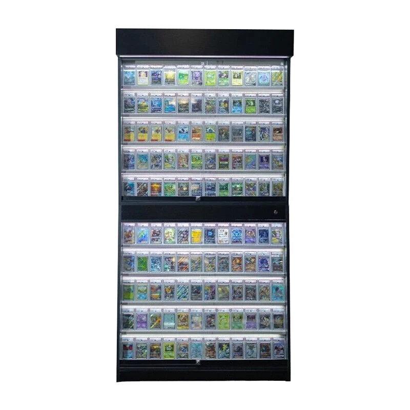 custom.Graded Sports Card Display Lockable Trading Card Collector Wall Display Rack