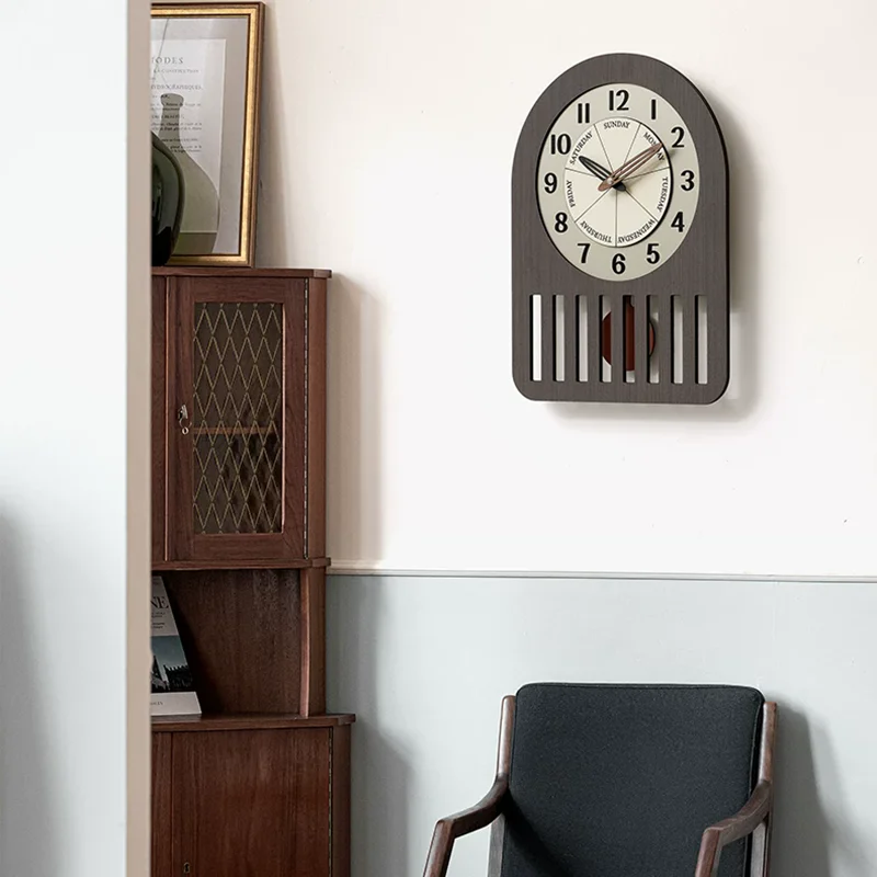 Minimalist Fashion Clock Wall Modern Interior Aesthetic Design Silent Nordic Wall Watch Simple Creative Horloge Room Decorations