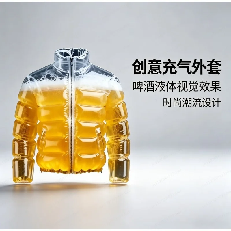 Awesome Beer Jackets - Transparent Beer-Filled Drinking Jacket with Straw for Beer Pools, Parties, Festivals & Carnival,cArNival
