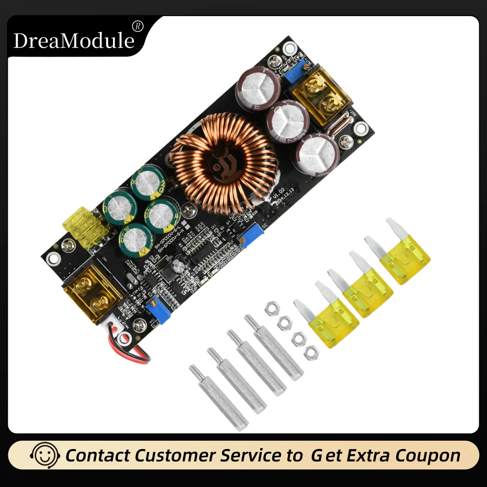 

1800W Boost Module Wide Voltage DC14-120V 40A Adjustable Voltage DC-DC Boost Converter High Efficiency Constant Current