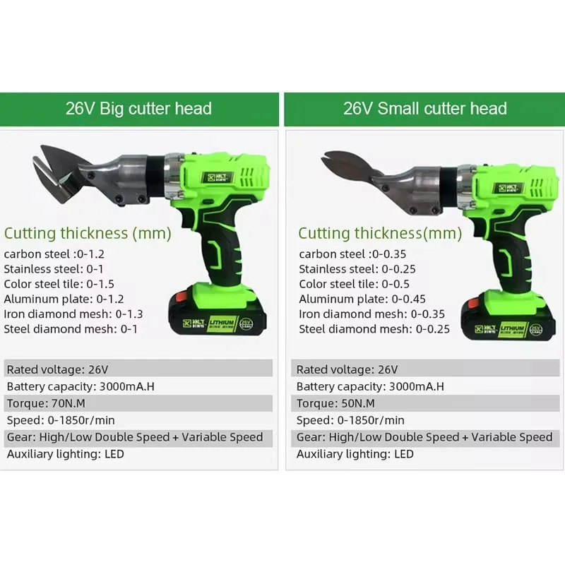 مقص كهربائي مقص يده 26 فولت 3000 مللي أمبير المنزلية اللاسلكي قابلة للشحن مقص قطع المعادن أدوات القطع الكهربائية #5