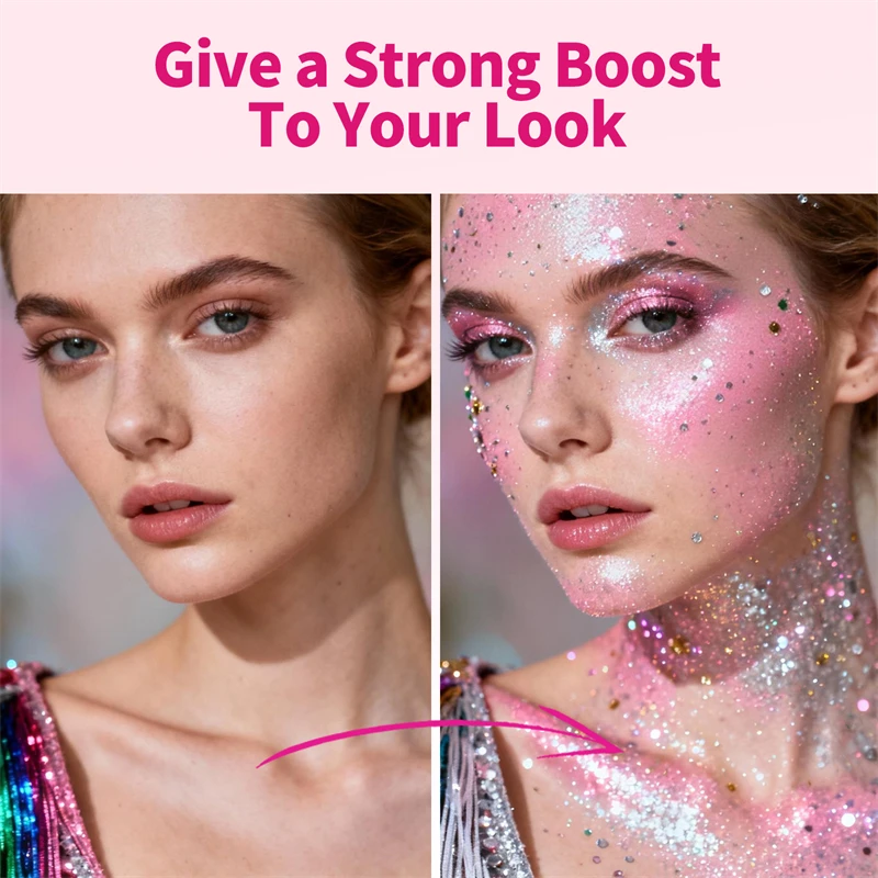 Körper Gesicht Glitter Gel Langlebig Wasserdicht Auge Haar Lidschatten Multifunktionale Party Bühne Deco Make-Up Kosmetik