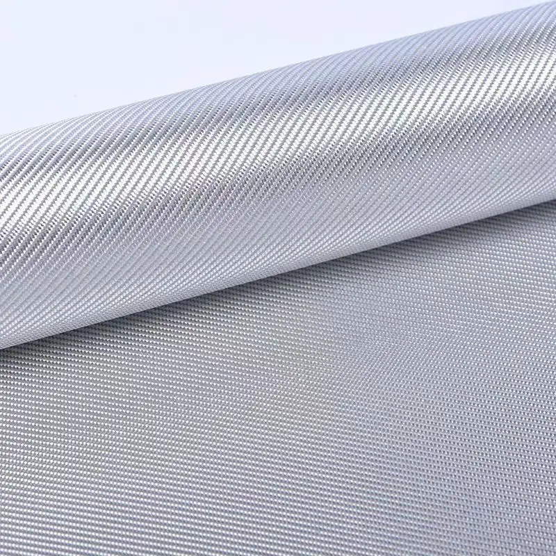 3K 240gsm Plating Bright Silver Glass Fiber Fabric Fiber Cloth Fabric 2x2 Twill 1m Widh Commercial Grade, For Car Modification