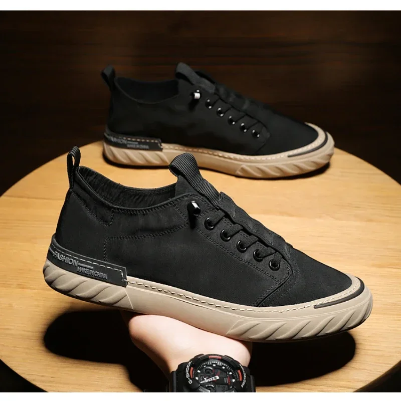 Sneakers Men Casual Shoes Ice Silk Cloth Canvas Shoes 2024 New in Breathable Slip on Man Flat Loafers Men Vulcanized Shoes Trend