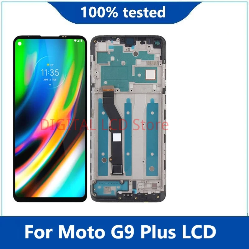 Nuevo 6,81 "para Motorola Moto G9 Plus XT2087-1 -2 pantalla LCD MONTAJE DE digitalizador con pantalla táctil de repuesto para Moto G9 Plus LCD