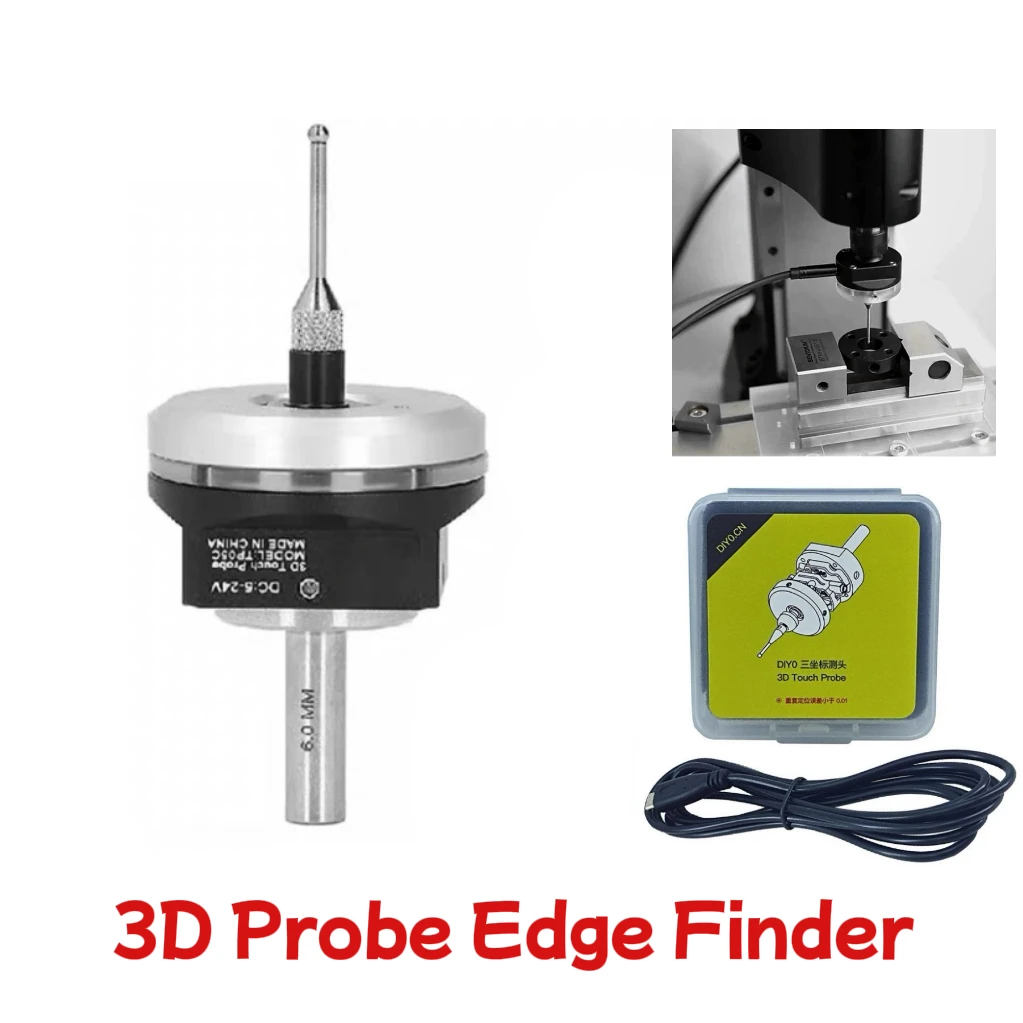 V6 Anti-Roll 3D Touch Probe Edge Finder Center Desktop CNC-Sonde, passend für Mach3 und GBRL, für CNC-Graviermaschinen und Fräsrouter