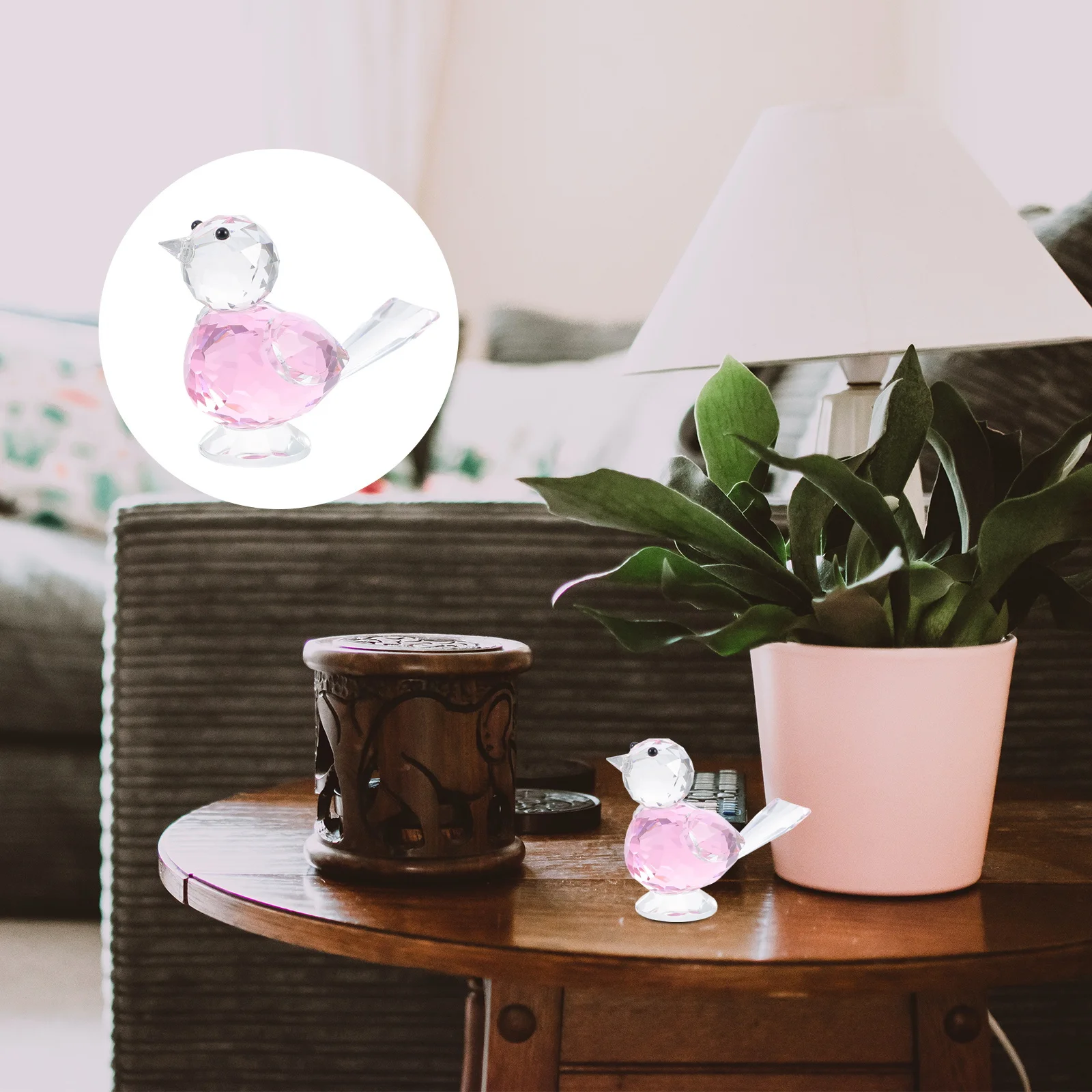 

Crystal Colored Glass Bird Hand Blown Decorative Bird Sculpture Desktop Home Decor Desktop Decoration