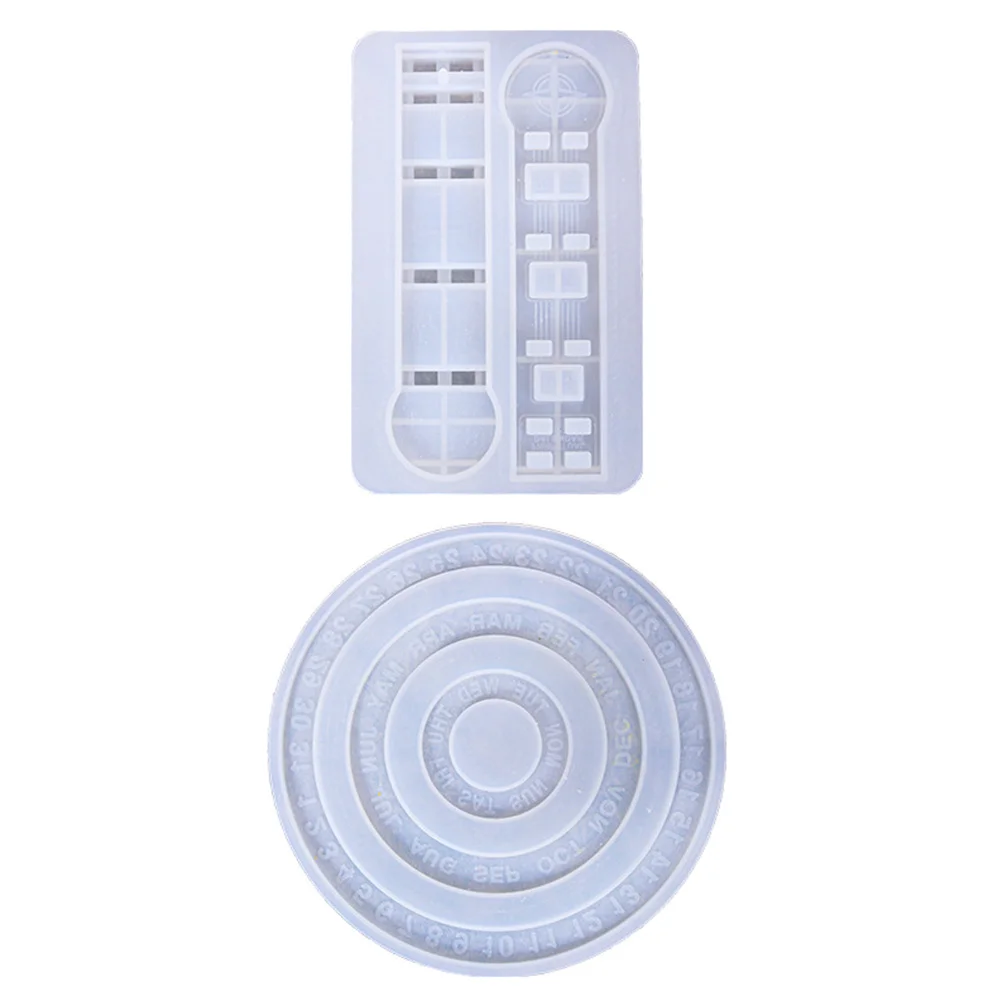 

1 Set Diy Calendar Silicone Mold Lightweight Portable Smooth No Burrs Easy Demould Craft Making Supplies Mould For Epoxy Resin