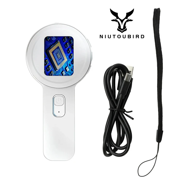 مجهر رقمي محمول بتكبير 100x مع شاشة 2 بوصة وعدسة مكبرة مع أداة قراءة مضيئة #6