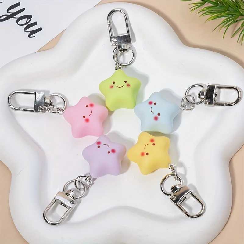 

Cute Star Keychain, Exquisite Car Keychain Couple Pendant Bag Decoration Small Gift