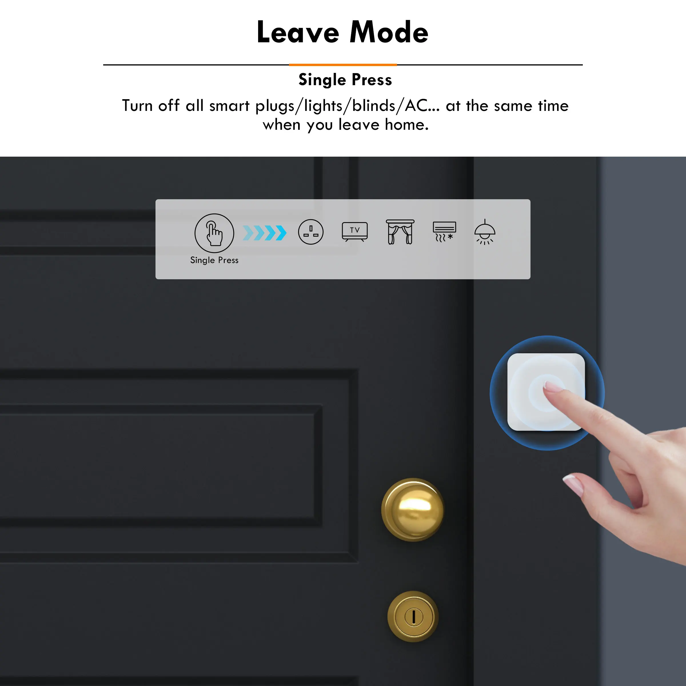 Tuya Smart ZigBee Scene Button Switch Nirkabel Satu Kunci Scene Controller Mendukung Semua Tuya Smart Devices ZigBee Hub Diperlukan