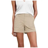 Pantalones cortos de sarga elástica con bolsillos laterales para mujer, prenda de vestir de Color liso, estilo Retro, ajuste de cintura elástica versátil, a la moda, de verano