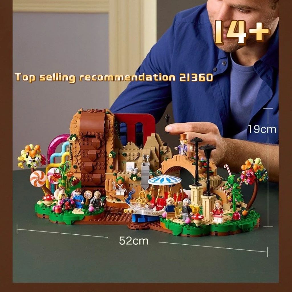 

21360 Charlie and The Chocolate Factory Bricks Building Blocks Compatible 2026pcs Ideas Adult Movie Model Birthday Gifts for Toy