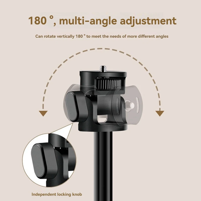 ABHU Выдвижной штатив Портативная регулируемая подставка для светильника с винтами 1/4 Штатив для камеры и телефона для путешествий