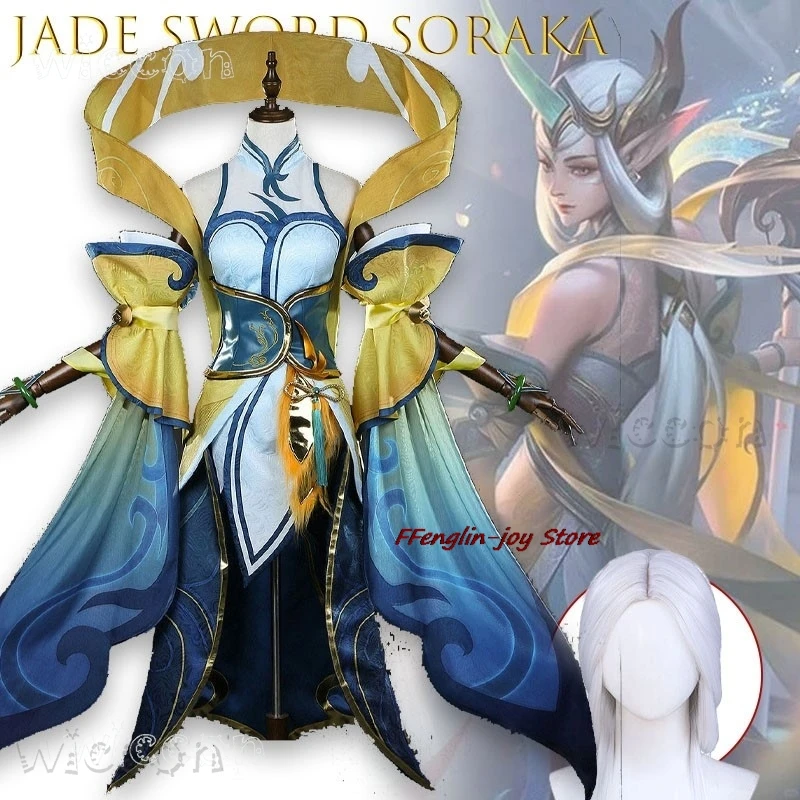 

Disfraz Adulto Jade Sword Soraka Mythic костюмы для косплея аутентичная игра реплика аниме наряд праздник специальная сексуальная женщина