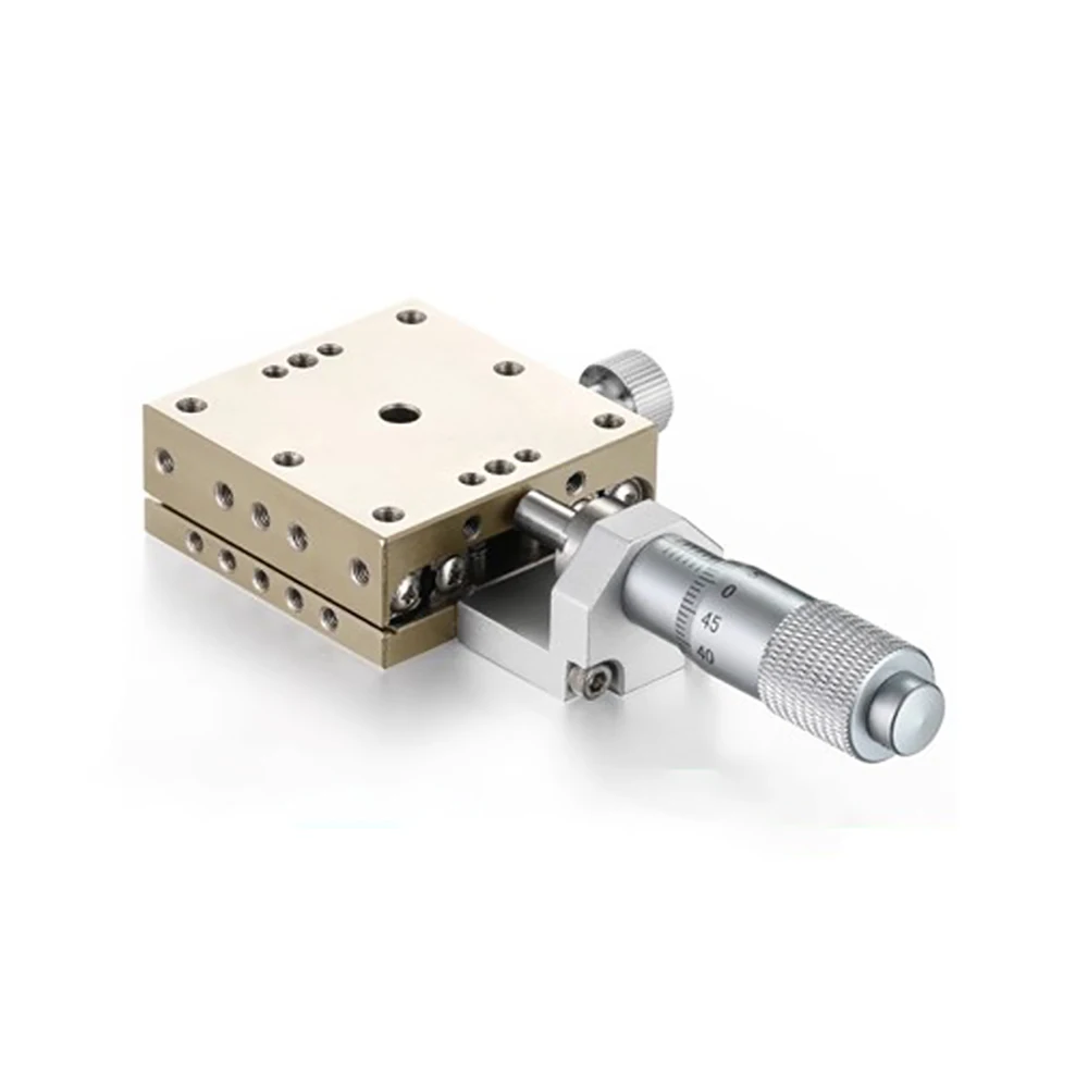 Stainless Steel Manual Linear Stage XSG40-A, 40x40mm High Precision Roller Guide Slide Table