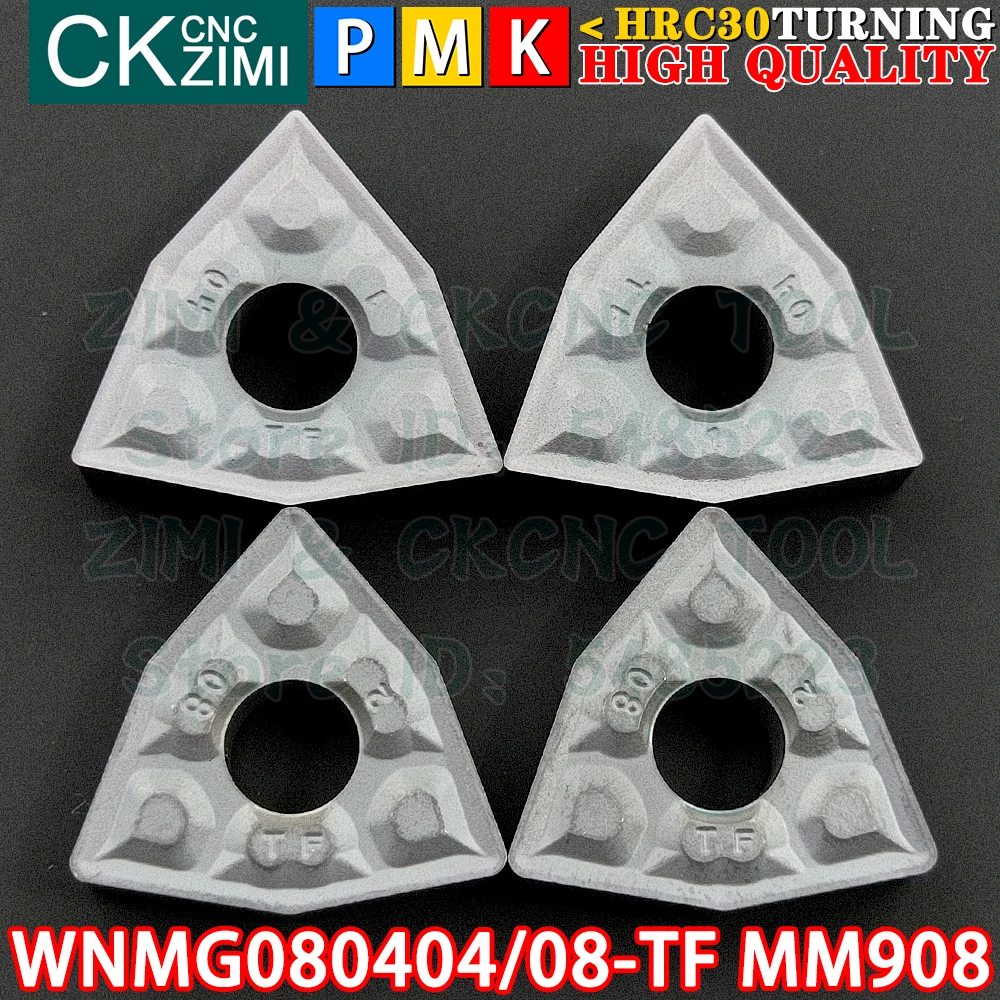 WNMG080404-TF MM908 WNMG080408-TF MM908 كربيد الخارجية تحول إدراج أدوات WNMG0804 WNMG 0804 CNC مخرطة معدنية أدوات تقطيع