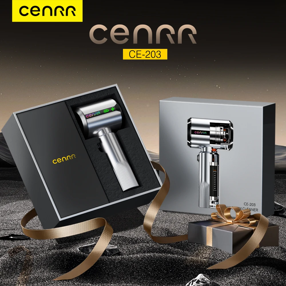 CENRR 2026 New Car Vacuum Cleaner 7500mAh Powerful Portable HandHeld Car Cleaner Dust Display Lamp Air Gun Gift Fast Charging