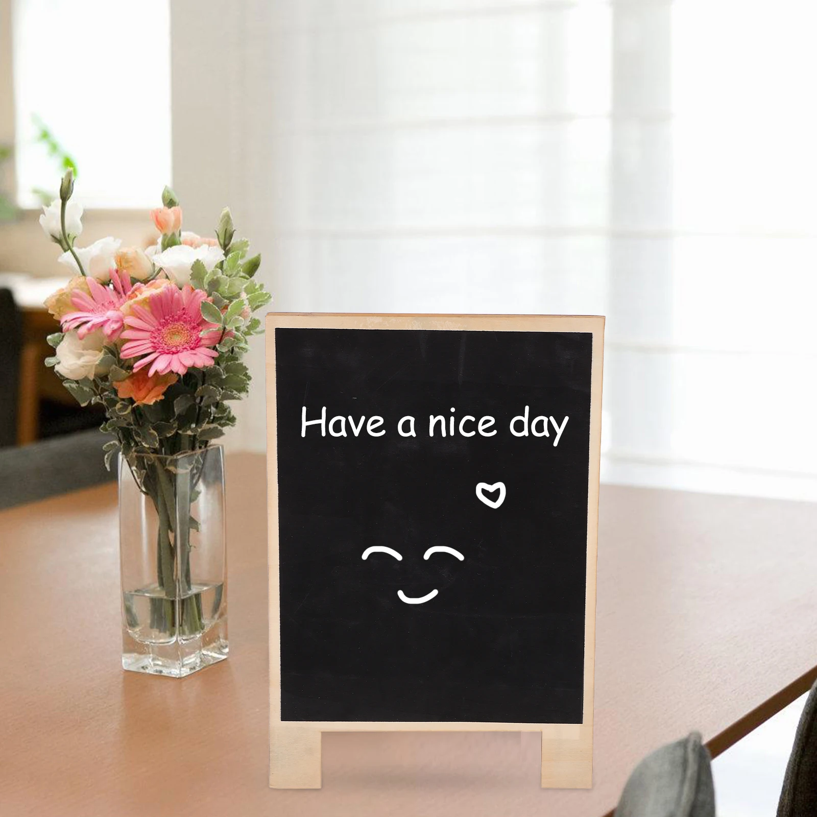 Chalk Board Sign Chalkboard Tabletop Mini Boards Signs LED Decorative Chalkboards Wood Small for Food