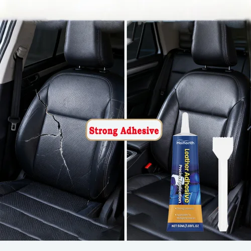 Pegamento adhesivo fuerte para reparación de cuero Interior de coche, para asientos automotrices, volante, sofá y muebles, unión Flexible de secado rápido