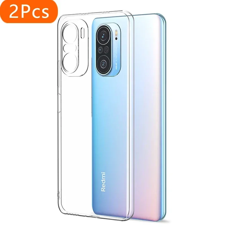

2Pcs Ultra Thin Silicone Phone Case For Xiaomi Redmi Note 11 10 9 8 Pro Max 11T 10S 9S 9T 8T Clear Soft Case For Redmi 10 9A 9C