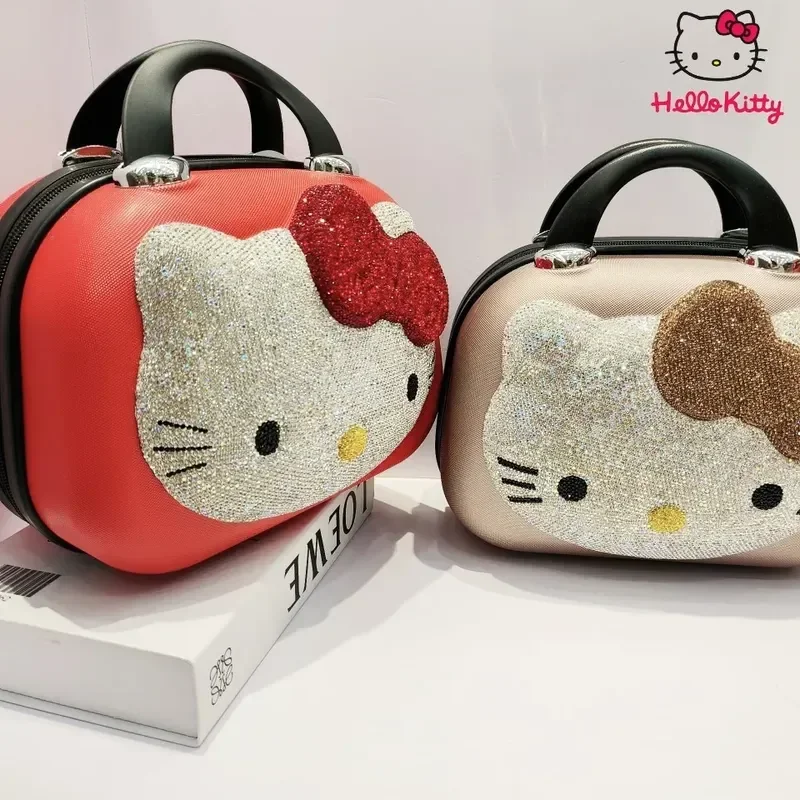 Oryginalna walizka Hello Kitty Kawaii Cartoon kosmetyczka podróżna wielofunkcyjna o dużej pojemności prosta z blokadą prezenty dla dzieci