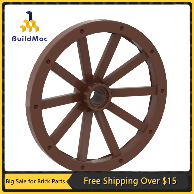 10Pcs MOC Parts 33211 Wheel Wagon 43mm Compatible Bricks DIY Assmble Building Blocks Particle Kid Puzzle Brain Toy Gift