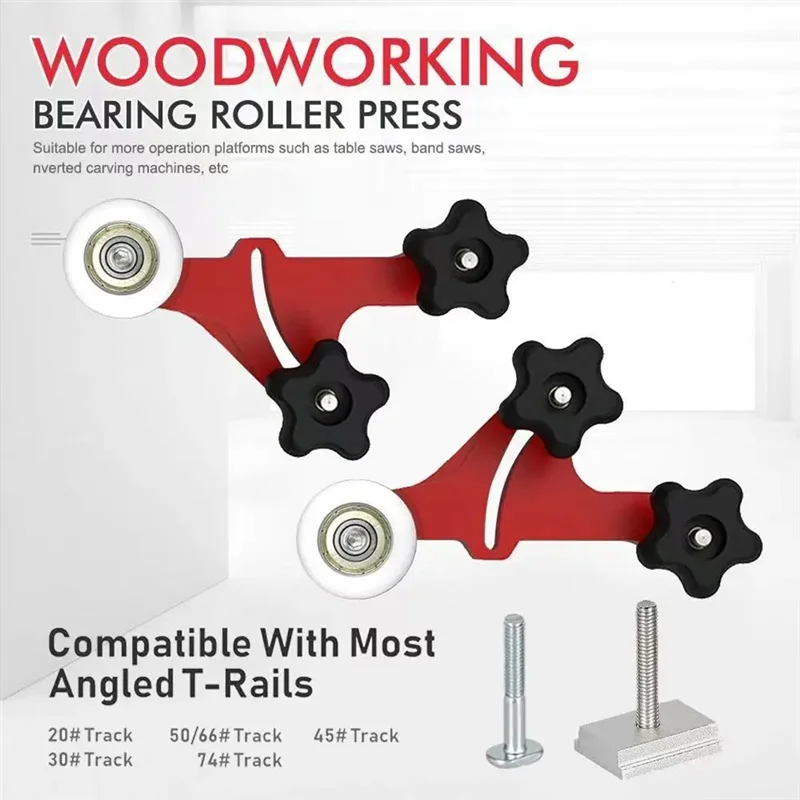 【RECOMMEND】One Way Bearing Roller Feeder Woodworking Multi-Purpose Loc Boards Safety Pushing Tools Table Saw Pressing Feeder Gui