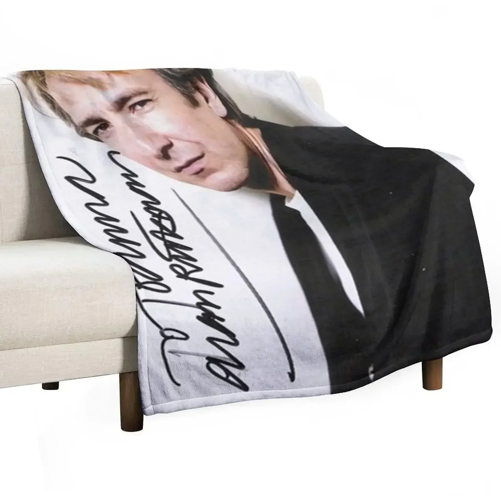 

alan rickman Signed Poster Throw Blanket Soft Warm Blanket Gift for Men Women Adults