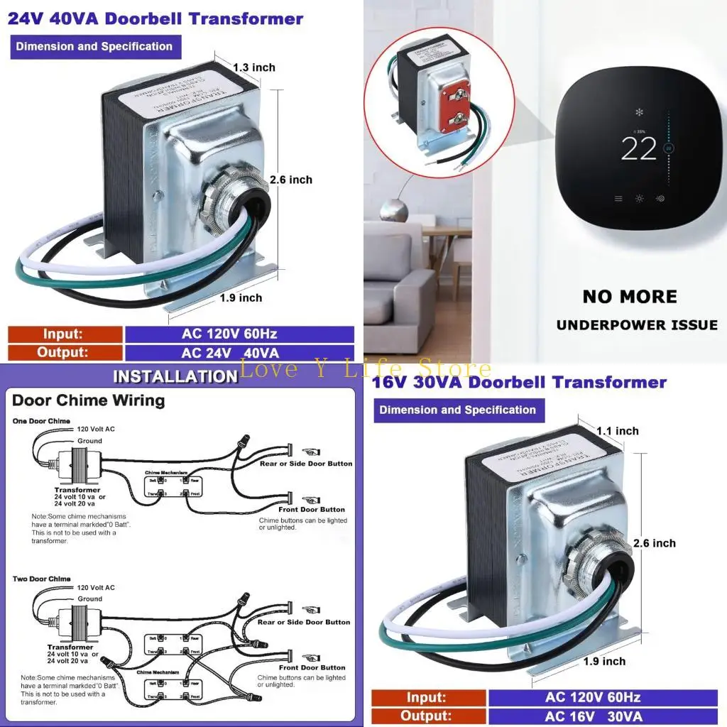 

L74C Hardwired Door Chimes Chimes Направление 1 В 30 В.