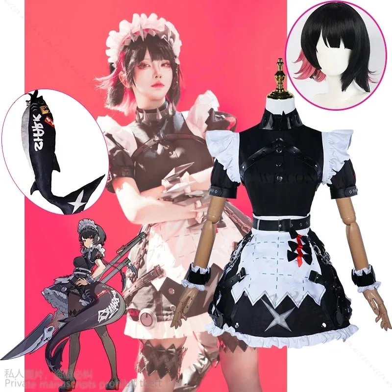 2025 11 새로운 게임 Zenless Zone Zero Ellen Joe 코스프레 의상 유니폼 가발 할로윈 파티 의상 Anime Furry Tail Rolepla