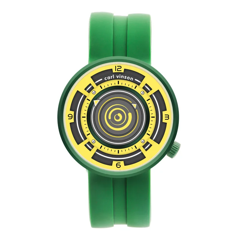 UTHAI CQ385 Leisure and Fashion Men watch Waterproof Silicone Tape Sports Quartz Watch Clock Gift，watches for man