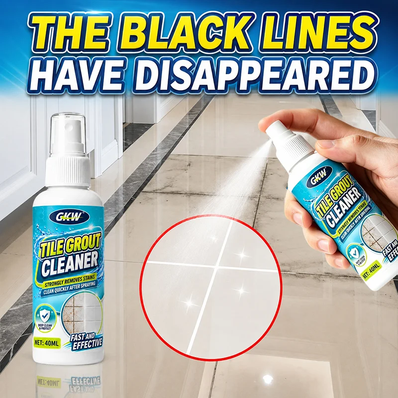 Grout Cleaner - Spray & Wipe, Dissolves Adhesive Residue on Self-Adhesive Tile Grout, Mild Formula for Shower Seal & Sink Edge