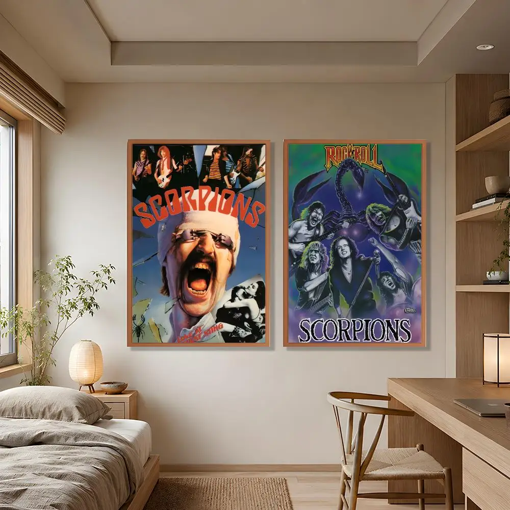 Music Popular Classic Art Scorpions Poster Wall Art Poster HD Waterproof PP Print Bedroom Living Room Office Decor Gift