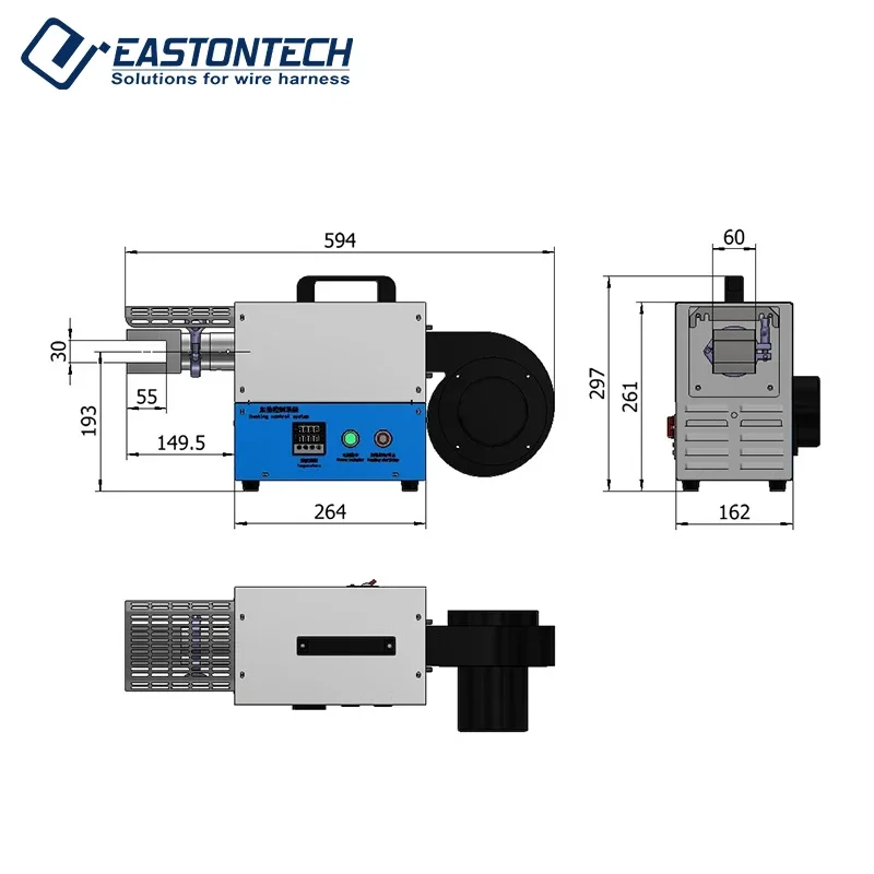 EW-19A Heat Tube Shrinking Heating Machine Automatic Wiring Harness PVC Tube Heater Machine Heat Shrink Tube Processing Machine