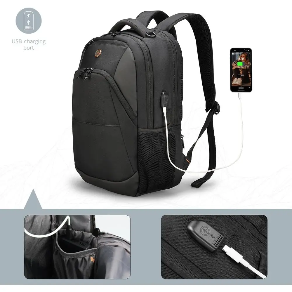 Mochila de Viagem para Laptop Design para Homens e Mulheres, Mochila BusinBackpack com Porta de Carregamento USB ou para Notebook de 16 Polegadas, Azul |   SD1670-12