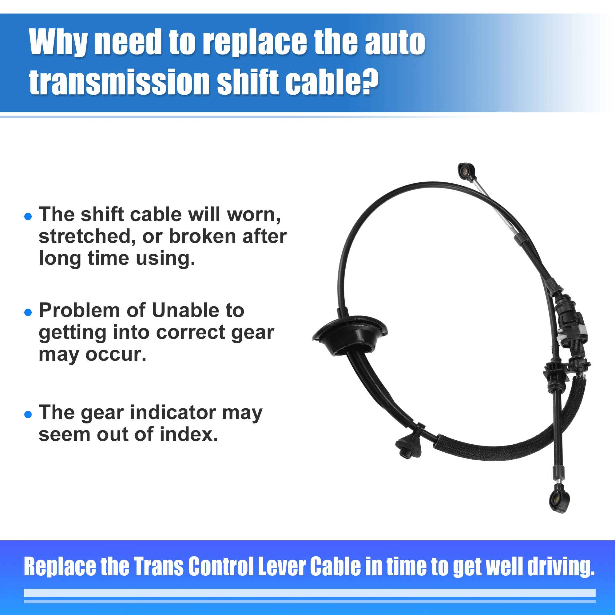 X Autohaux Auto Transmission Gear Shift Cable for Ford Explorer Sport 2001 2002 2003 Automatic Transmission