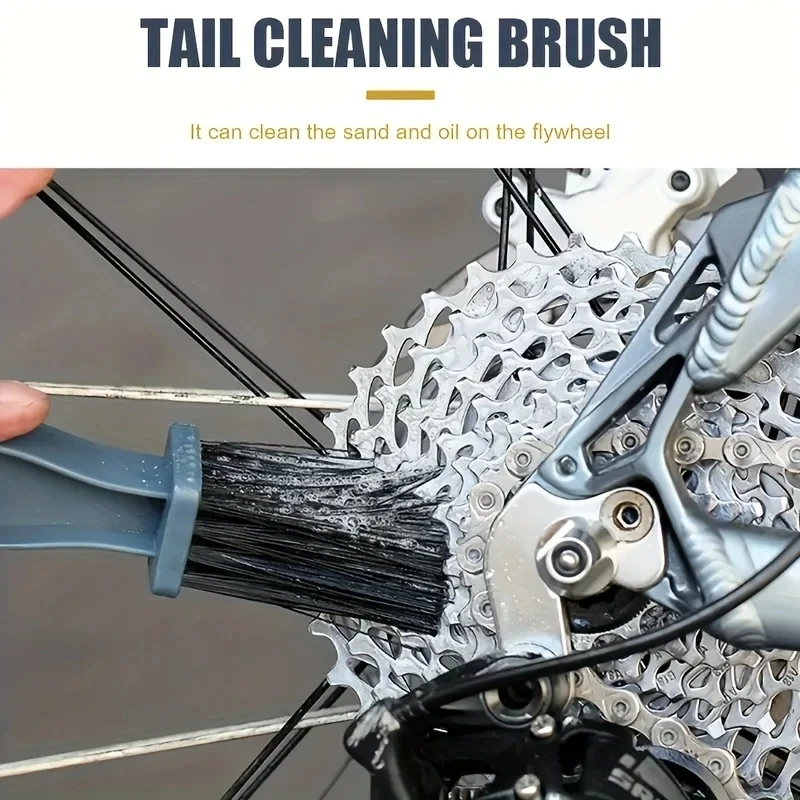 Plastic Chain Gear Grunge Wheel Brush Bicycle Chain Cleaning Brush Portable Bike Motorcycle Cleaning Tool Rim Care Tire view 2