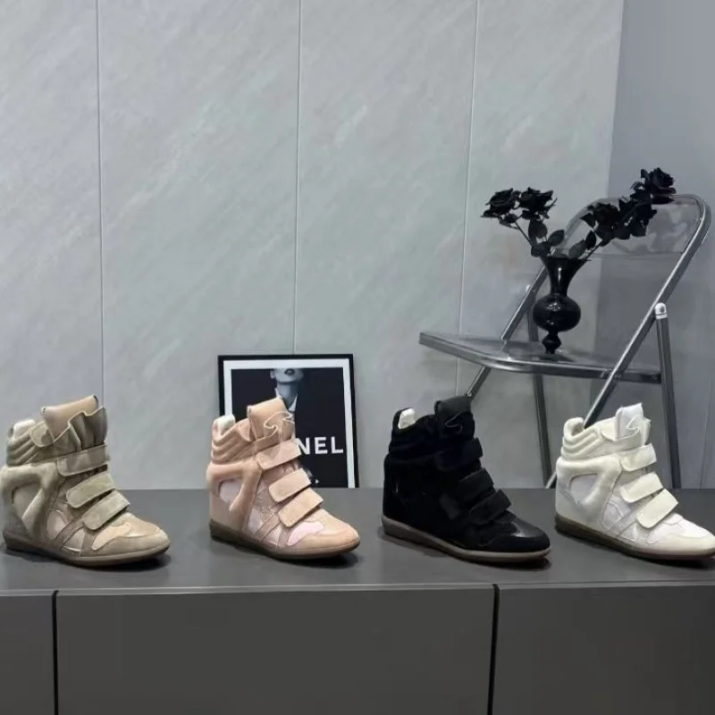 أحذية رياضية مسطحة للسيدات من جلد الغزال للخريف والشتاء من الجلد الطبيعي برباط علوي كاجوال عصرية ومتعددة الاستخدامات مقاس كبير #5