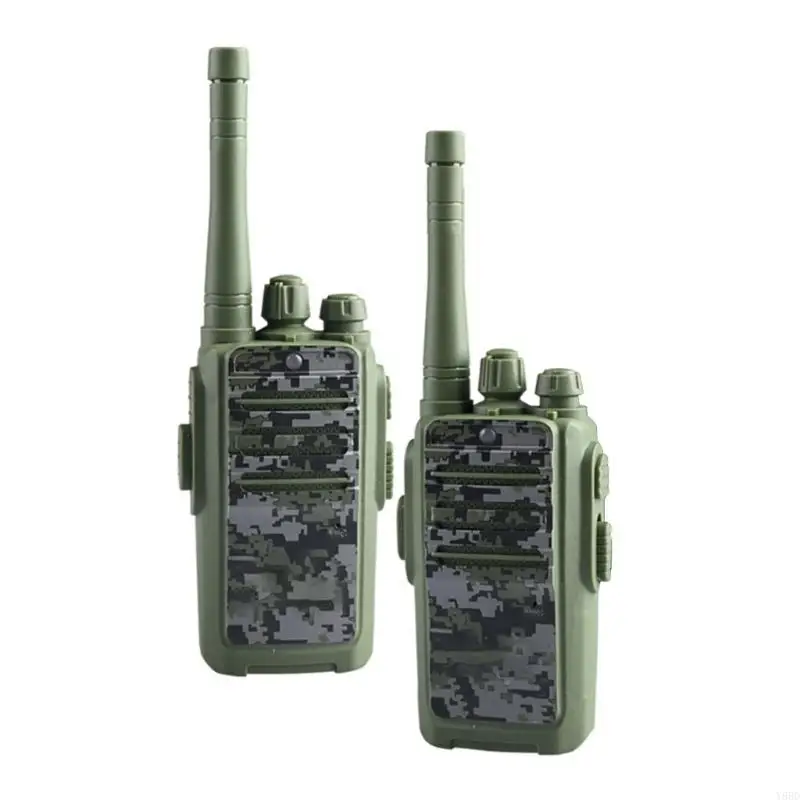 

Y88D 2PCS Electric Walkie Talkie Toy for Toddler Camouflage Color Handheld Intercom Communication Toy for Outdoor Adventure