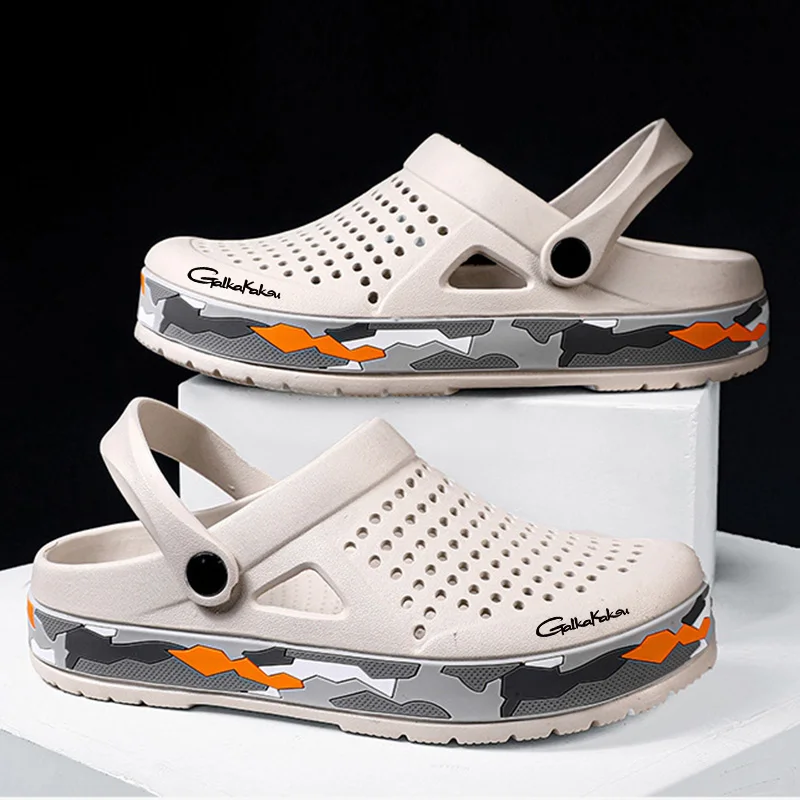 2022 New Fishing Slippers Summer Beach Men Sandals Rubber Flat Breathable Shoes Outdoor Fishing Shoes Fishing Sandals