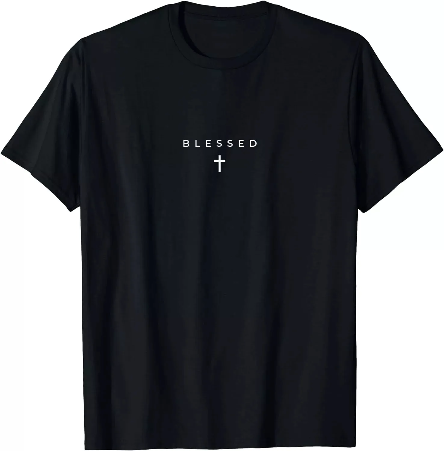 Blessed Cross Subtle Christian Minimalist Religious Faith T-Shirt