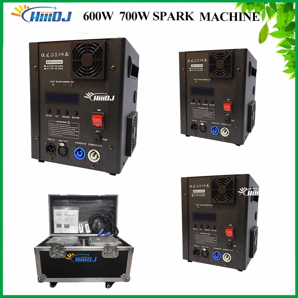 Ti Power 700w 600W Cold Spark Machine Fightcase 650W macchina per fuochi d'artificio a freddo fontana Stage Sparkler DJ