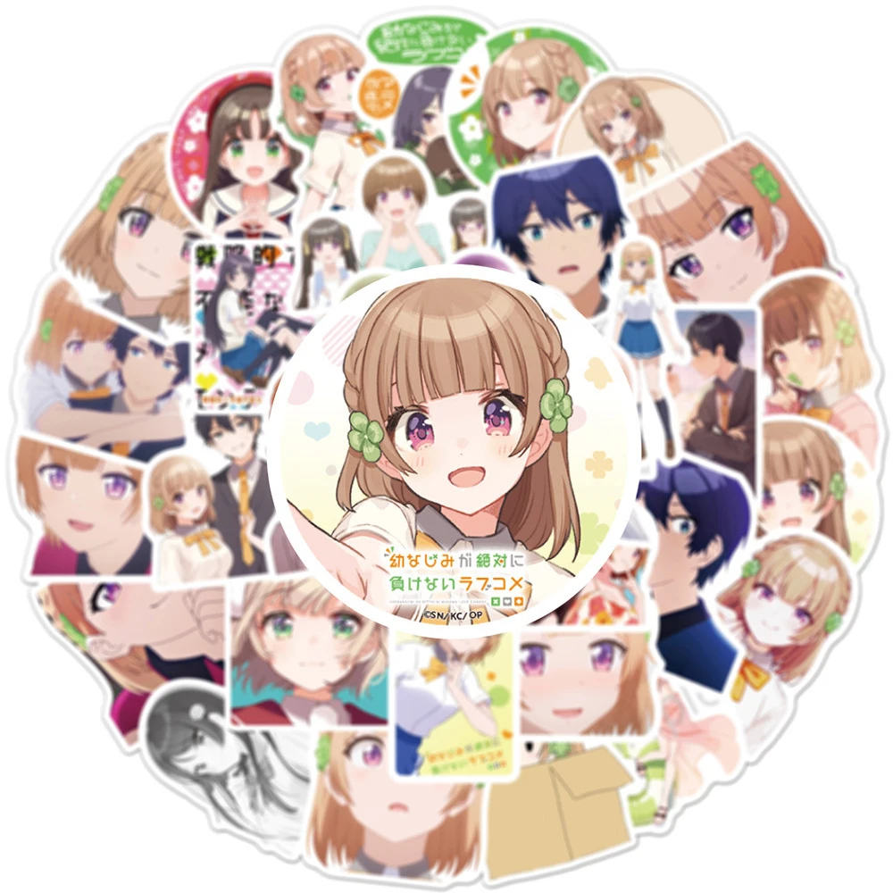 

10/30/50pcs Osananajimi ga Zettai ni Makenai Love Comedy Stickers Cute Anime Girl Decal DIY Luggage Phone Laptop Cartoon Sticker