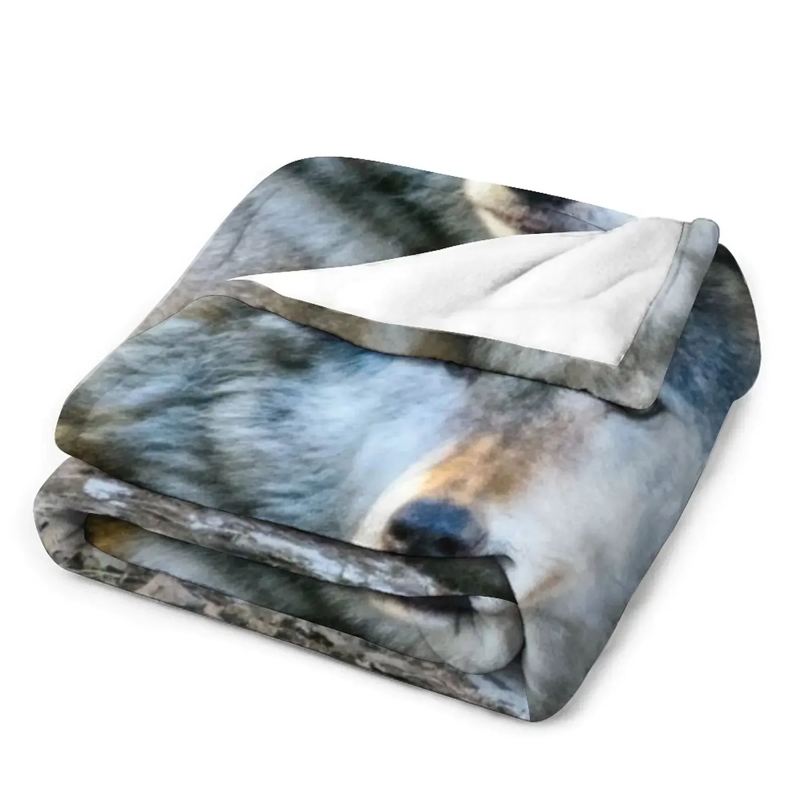 Lone Wolf Throw Blanket Flannels Decorative Beds Sleeping Bag Summer Beddings Blankets