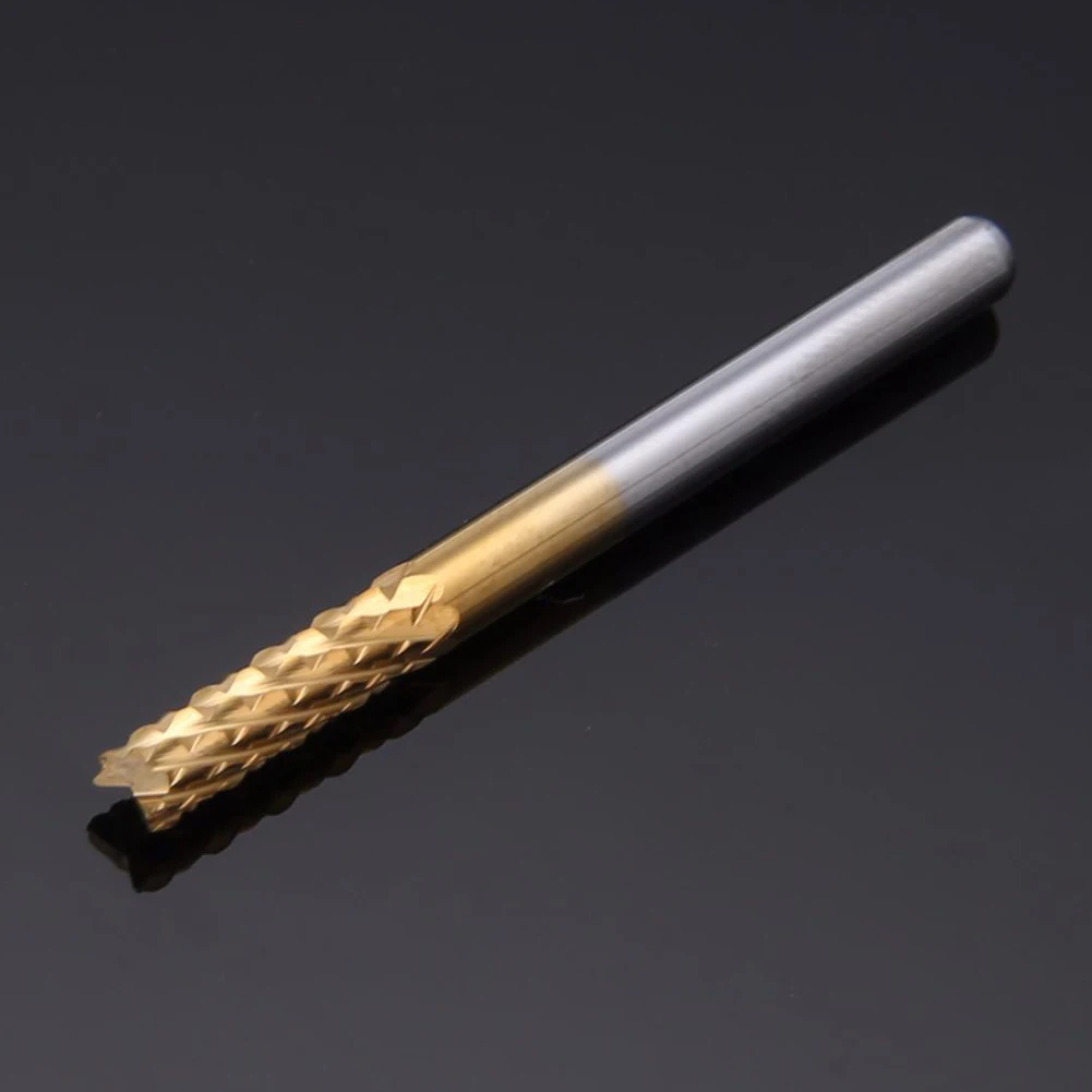 10Pcs Cemented Carbide End Mill Engraving Tool Bits Rotary Burrs Carving Drill CNC PCB Cutter Cutting Tools Flute End Mills