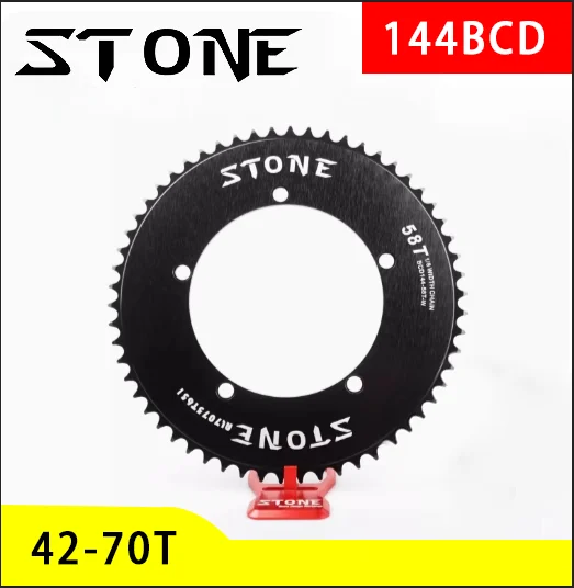 

Stone 144 BCD chainring fixed gear track fixie bike Round single 42T 46T 48T 50T 52t 54 58t 60t mountain MTB Chainwheel 144bcd